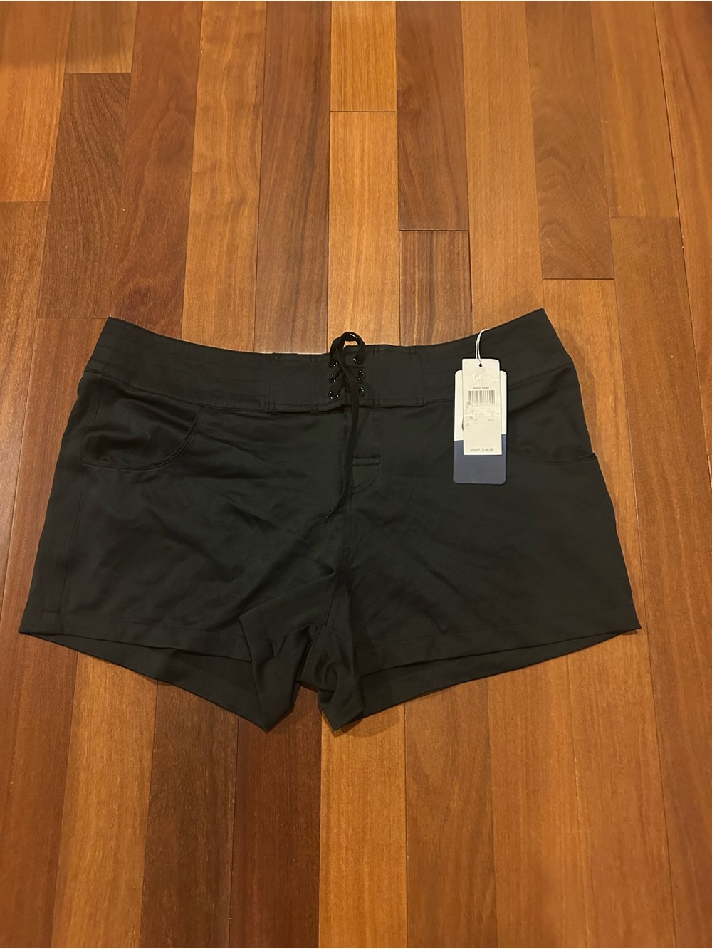 LEILANI WOMEN'S BLACK BOARD SHORTS SIZE 12 NWT